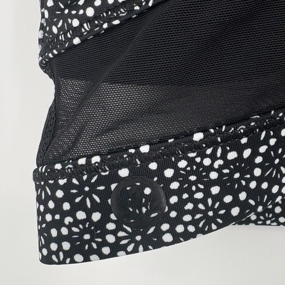 Lululemon Go With The Flow Top Freckle Flower Black White / Black - Picture 7 of 10